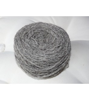 Fil à tricoter pure laine gris-granite, 2 brins, aig 3