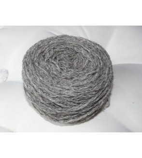 Fil à tricoter pure laine gris-granite, 2 brins, aig 3