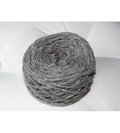 Pure laine de mouton couleur naturelle gris granite, 4 brin aig 5-6